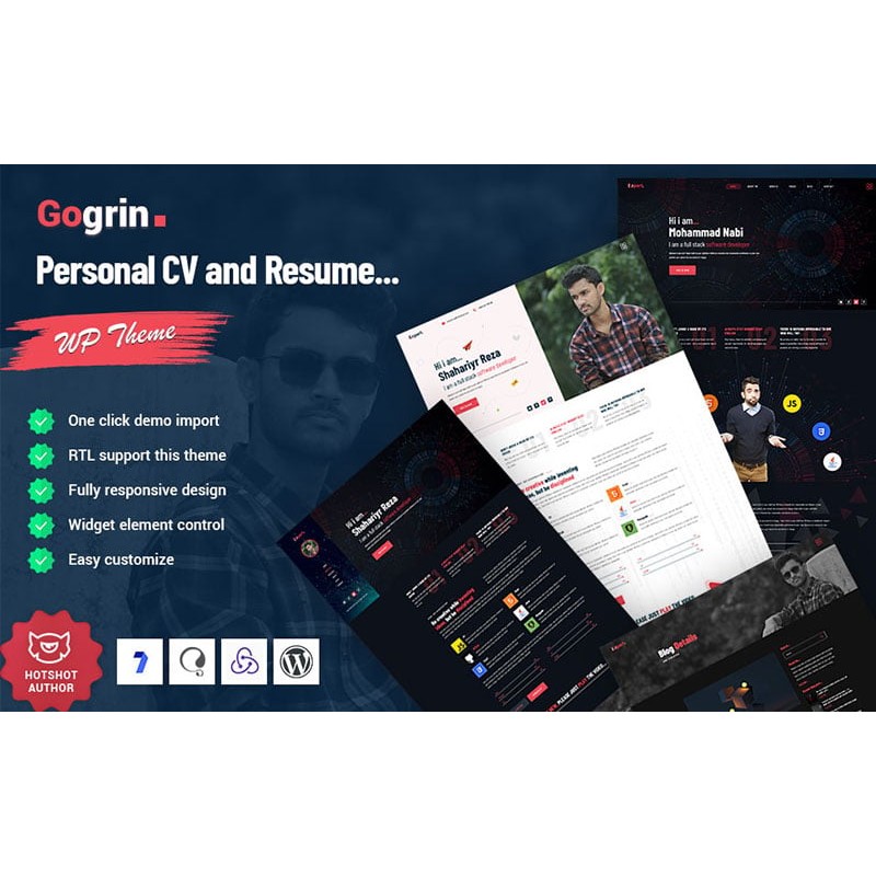 Gogrin - Personal and CV WordPress Theme
