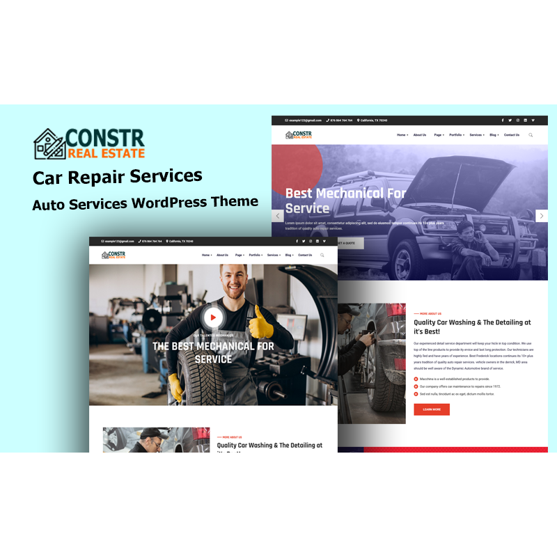 bConstruct - Car Repair & Auto Services WordPress Theme