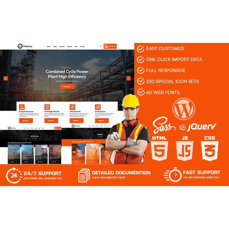 Industry - Factory & Industry WordPress Theme