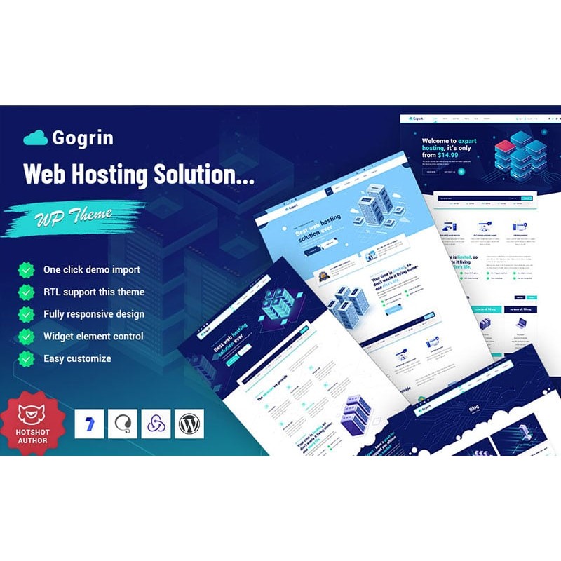 Gogrin - Web Hosting Solution WordPress Theme