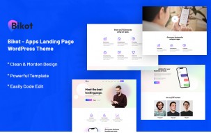 Bikot - Apps Landing Page WordPress Theme