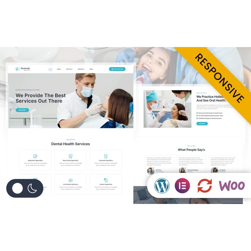 Dentrole - Dentist, Dental Clinic and Medical Elementor WordPress Responsive Theme