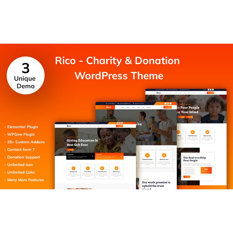 Rico - Charity & Donation WordPress Theme