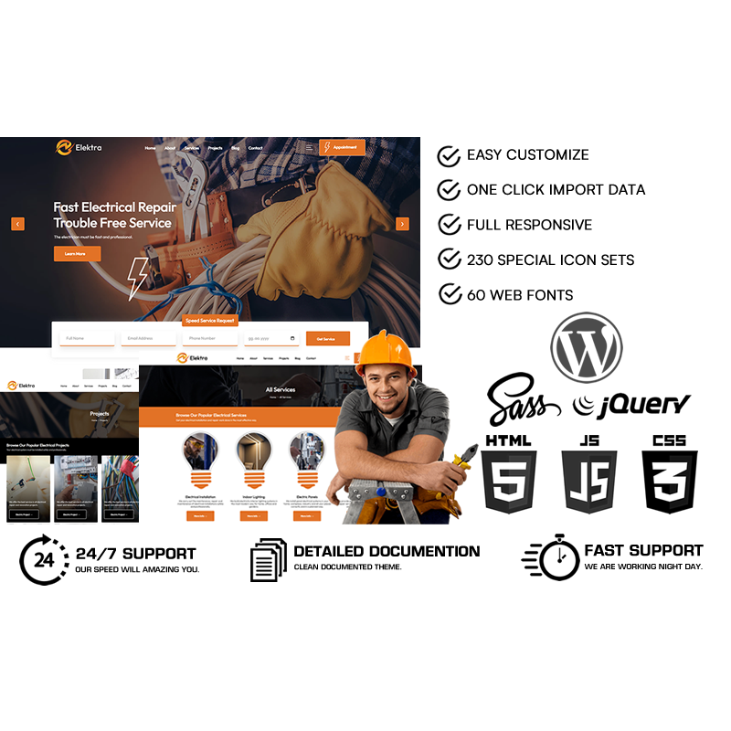 Elektra - Electricity Services WordPress Theme