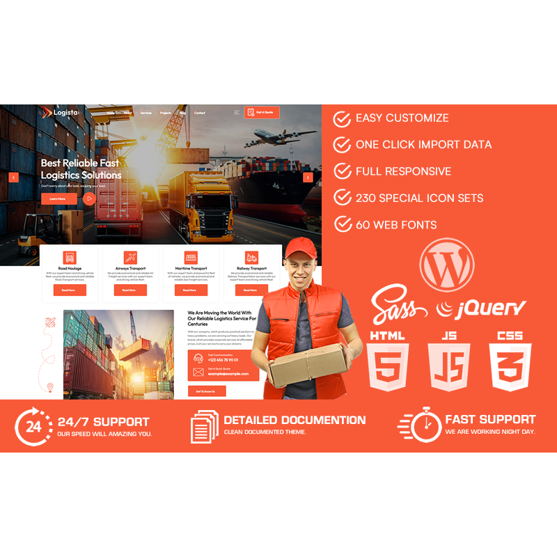 Logista - Transport & Logistics WordPress Theme