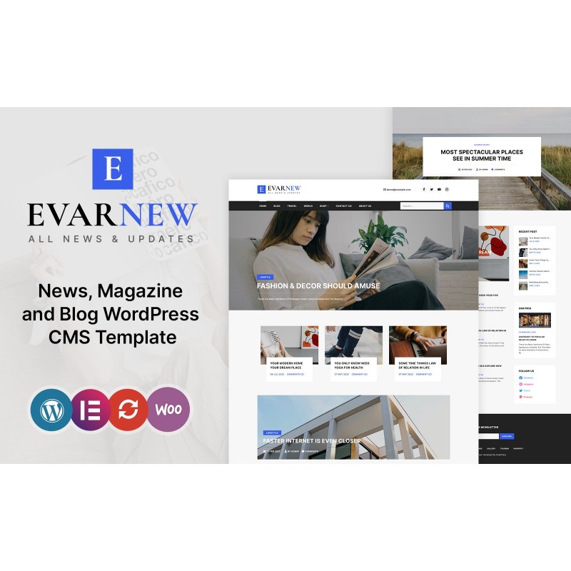 EvarNew - News Magazine WordPress Theme
