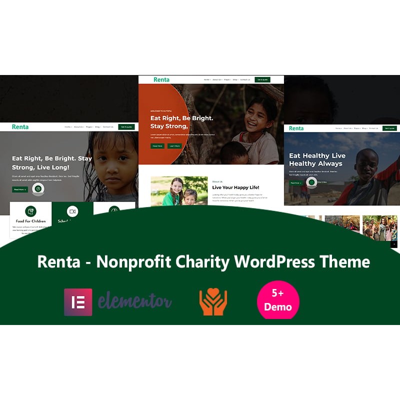 Renta - Nonprofit Charity WordPress Theme