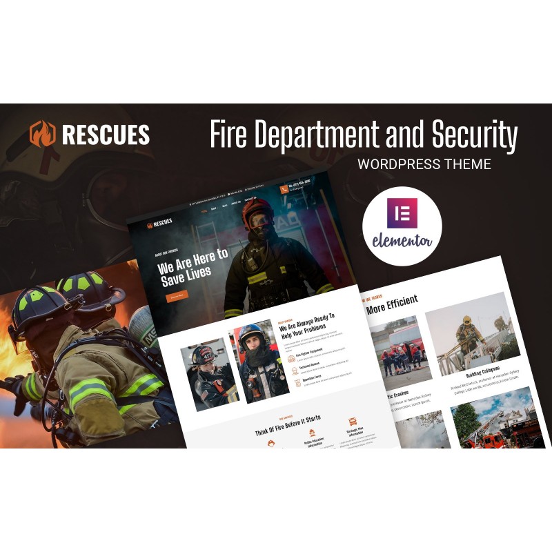 Rescues - Fire Department and Security Business WordPress Theme