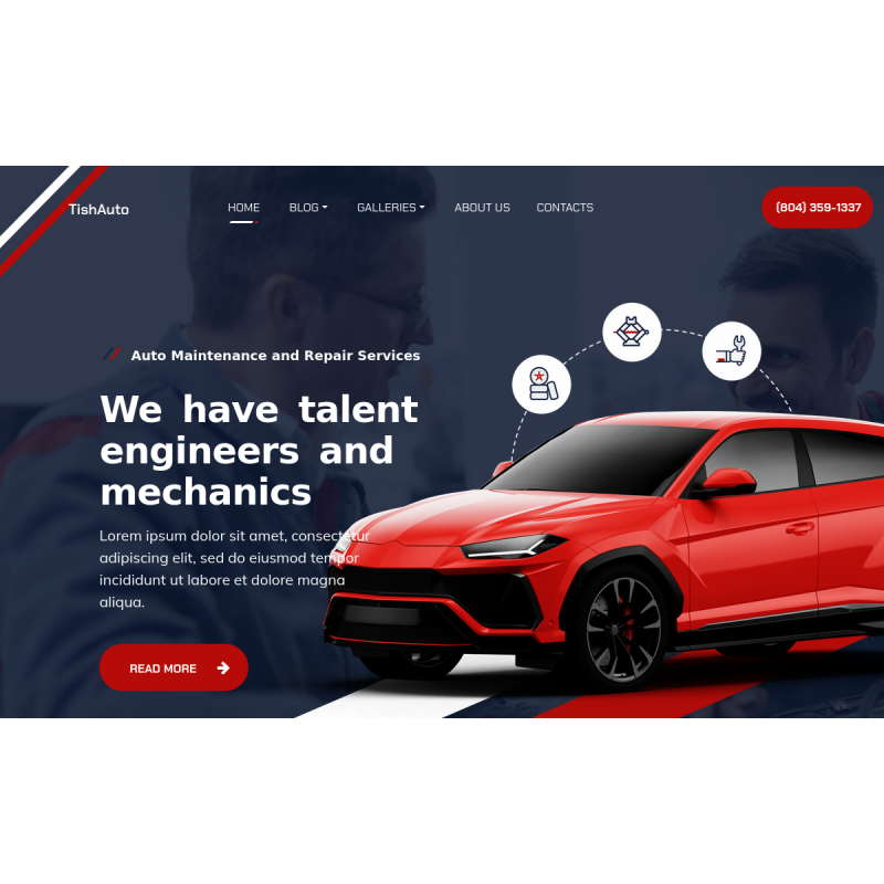 TishAuto - Car Maintenance WordPress Theme