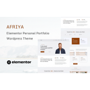 Afriya - Personal Portfolio, CV and Resume WordPress Theme
