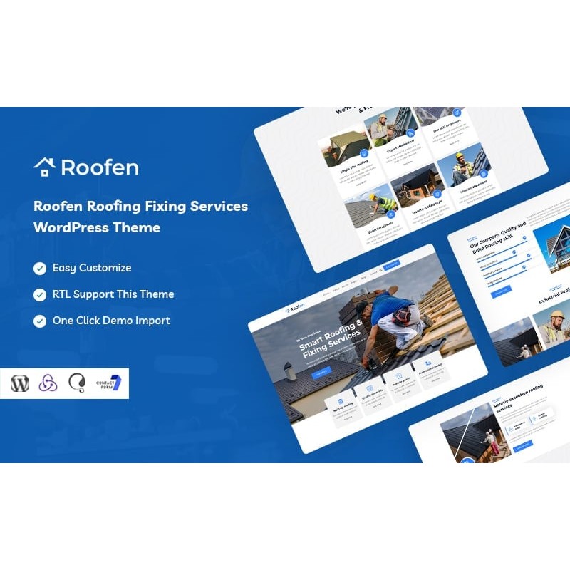Roofen - Roofing & Fixing Services WordPress Theme