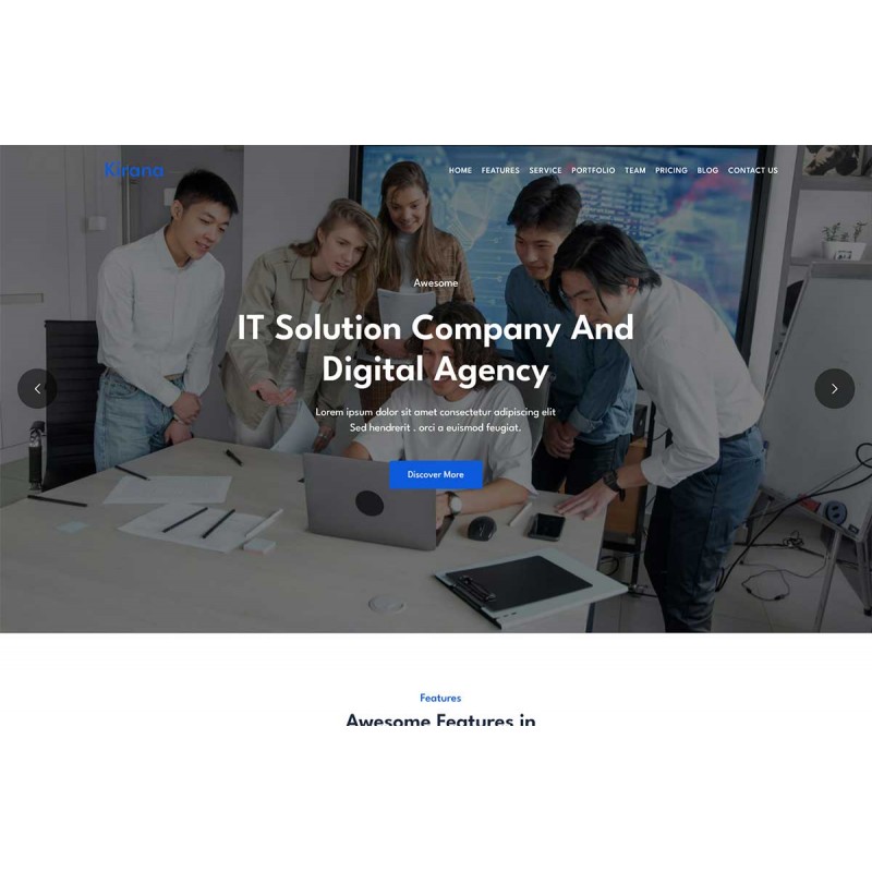 Kirana - IT Solution Landing Page WordPress Theme