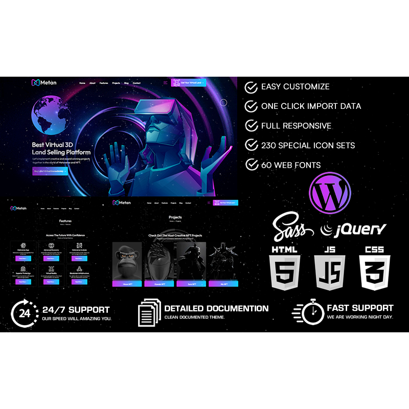 Metan - Metaverse WordPress Theme