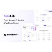 SaasLab - SaaS, App and IT Solution One Page WordPress Theme