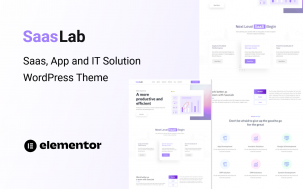 SaasLab - SaaS, App and IT Solution One Page WordPress Theme