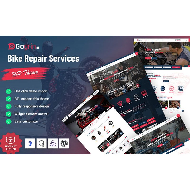 Gogrin - Bike Repair Service WordPress Theme