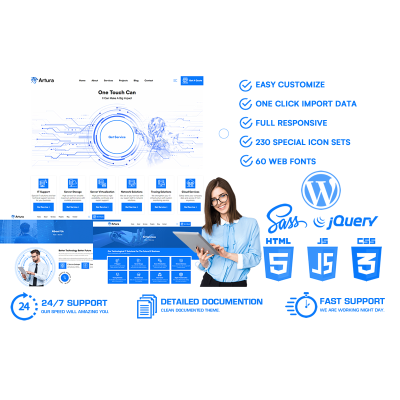 Artura - It Solutions & Business Service Creative WordPress Theme
