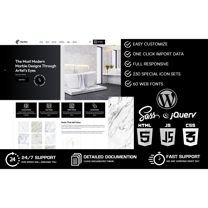 Marbex - Marble & Tiles WordPress Theme