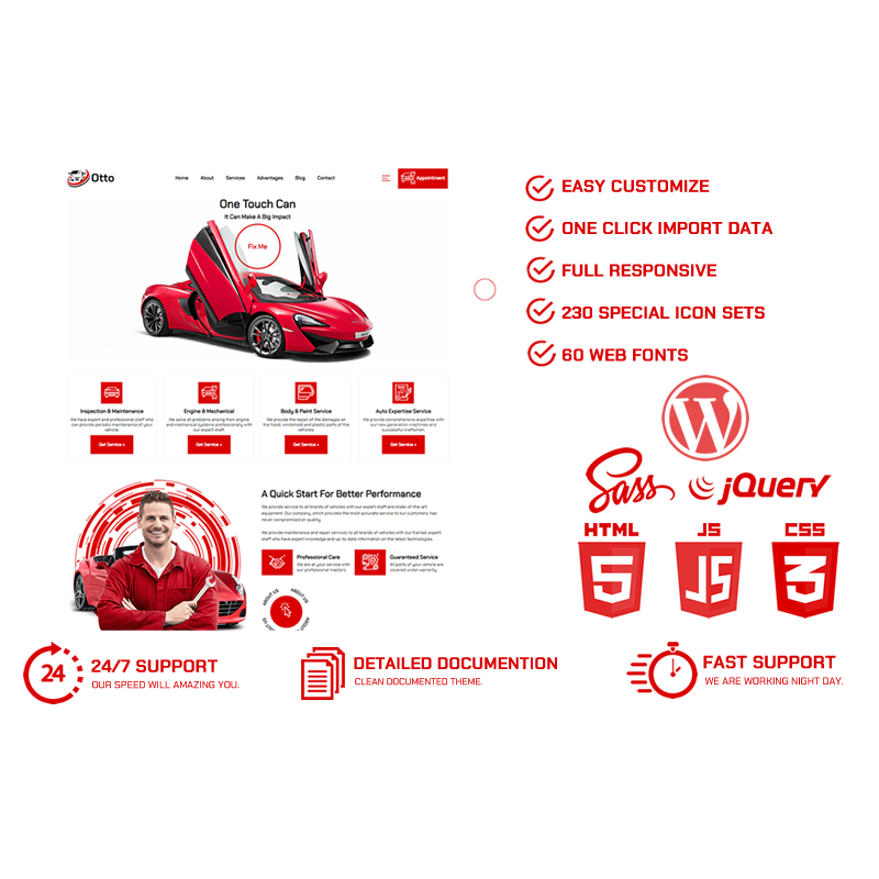 Otto - Car Repair WordPress Theme