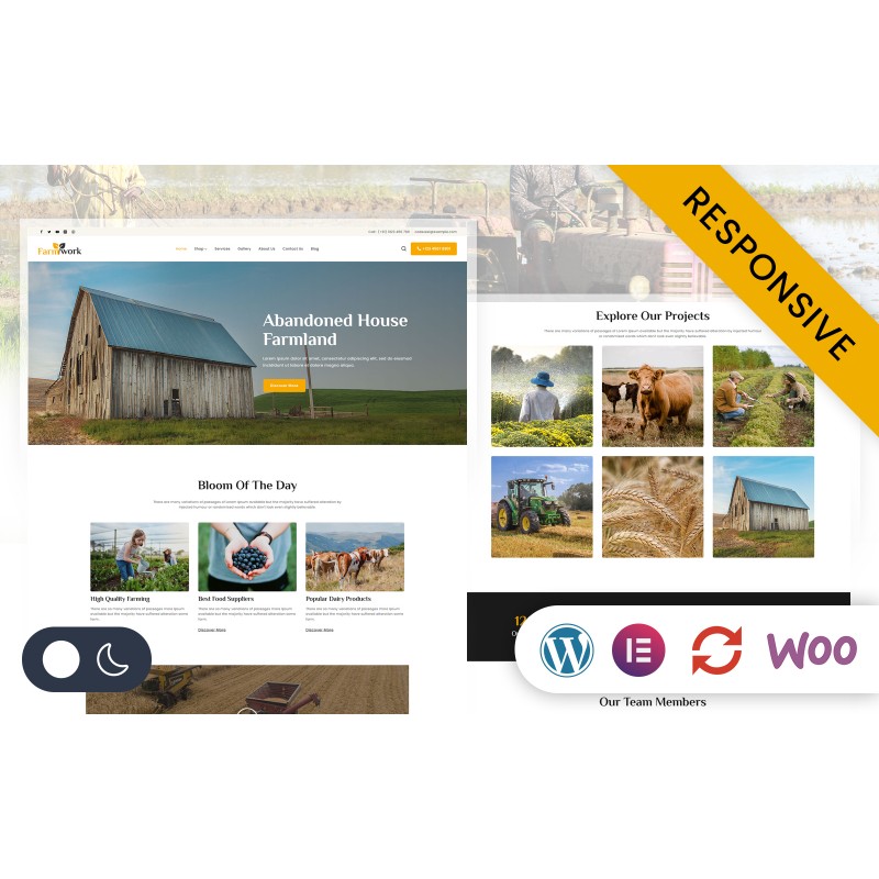 Farmwork - Agriculture and Organic Farming Elementor WordPress Responsive Theme