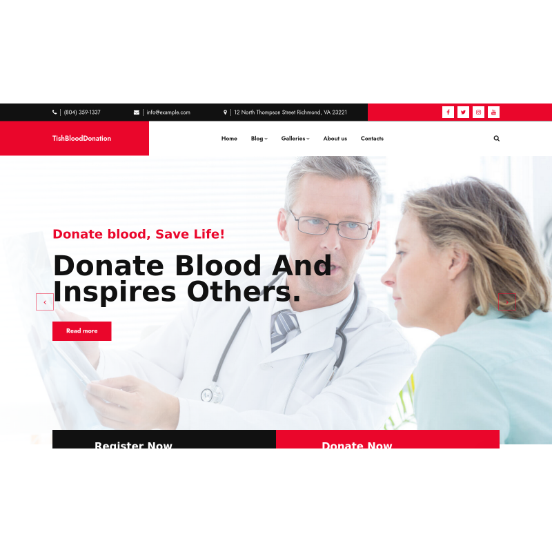 TishBloodDonation - Blood Donation WordPress Theme