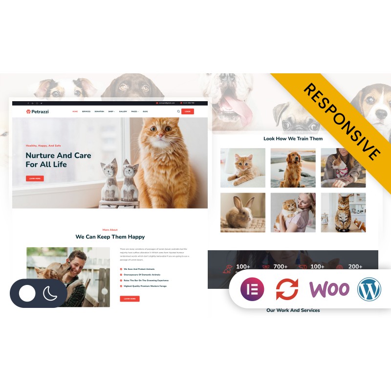 Petrazzi - Pets Care Service Elementor WordPress Responsive Theme
