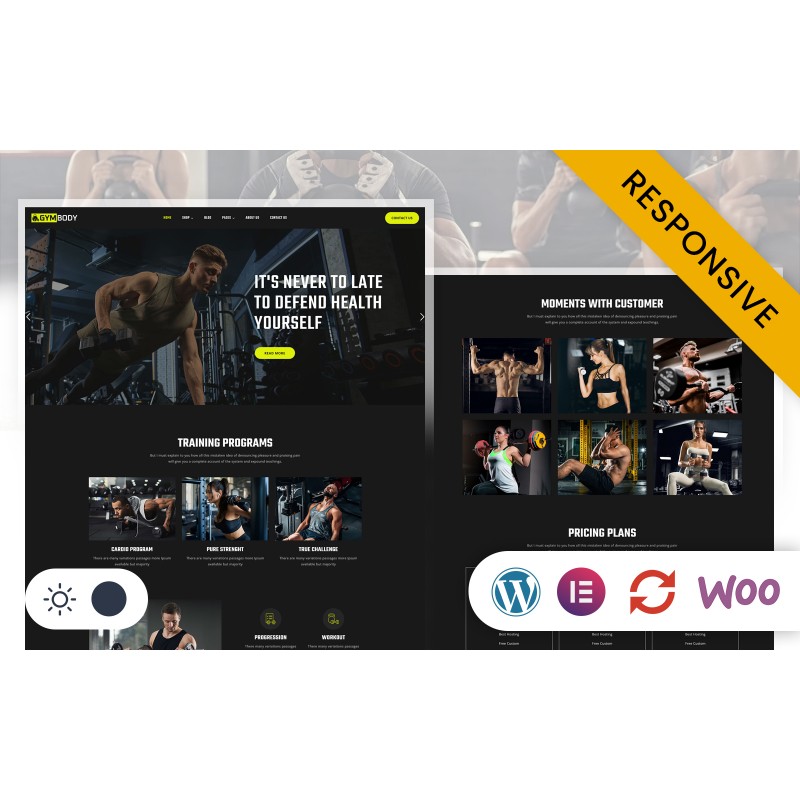 GYMBody - Gym and Fitness Elementor WordPress Responsive Theme