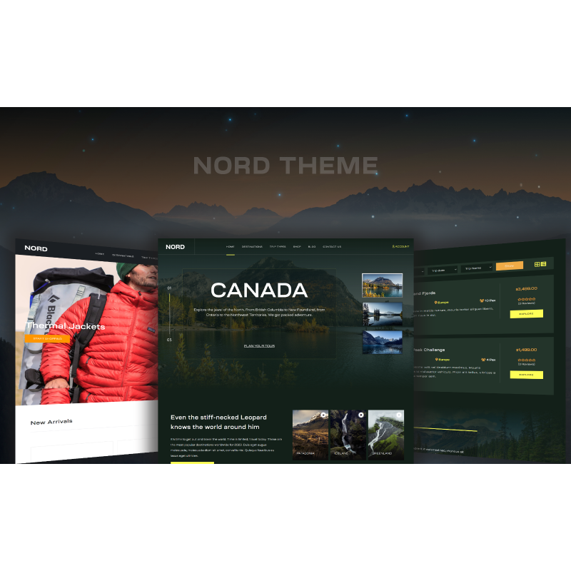 Nord Tours and Travel Woocommerce Wordpress Theme