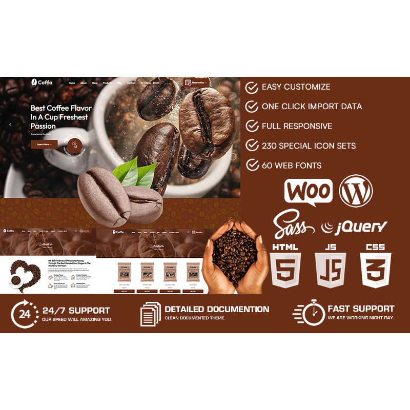 Coffa - Cafe & Coffee Shop WooCommerce WordPress Theme