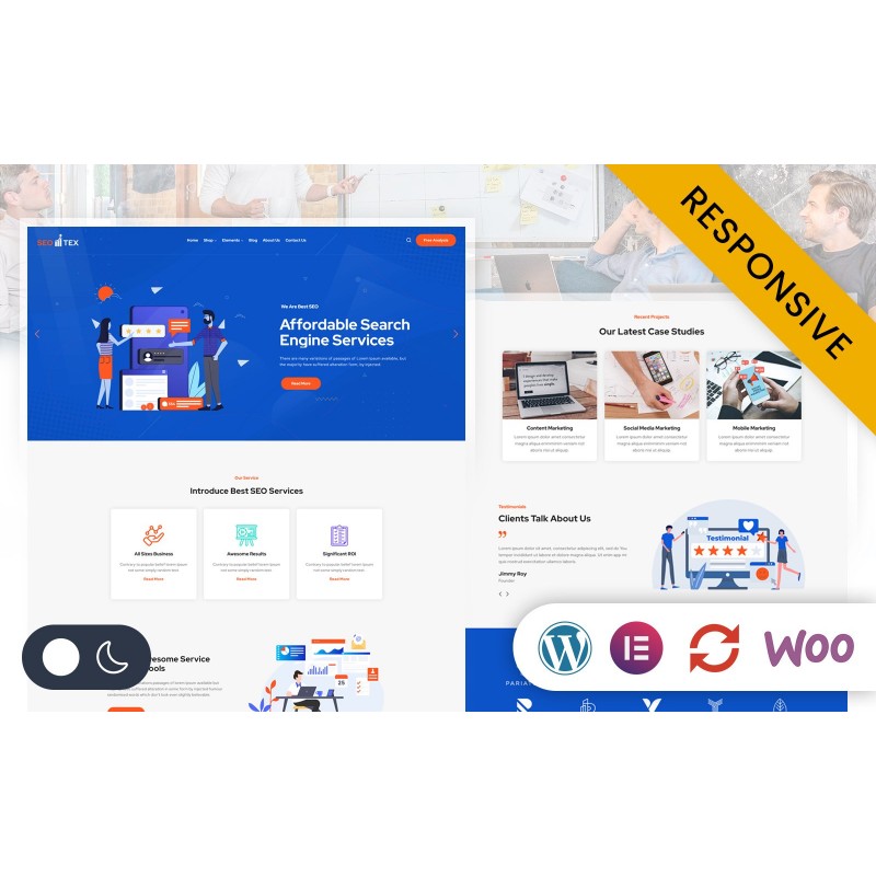 SeoTex - Digital marketing & SEO Service Elementor WordPress Responsive Theme