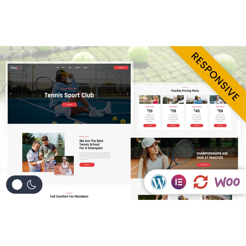Tennisco - Tennis & Sports Club Elementor WordPress Responsive Theme