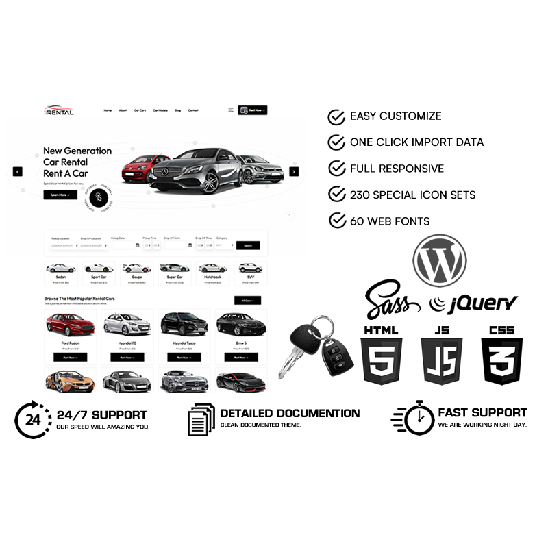Carren - Car Rental WordPress Theme