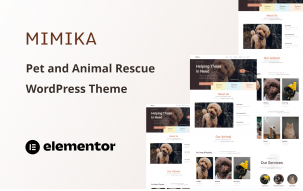 Mimika - Pet and Animal Rescue One Page WordPress Theme
