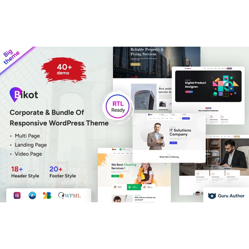 Bikot - Corporate & Bundle Of Responsive WordPress Theme