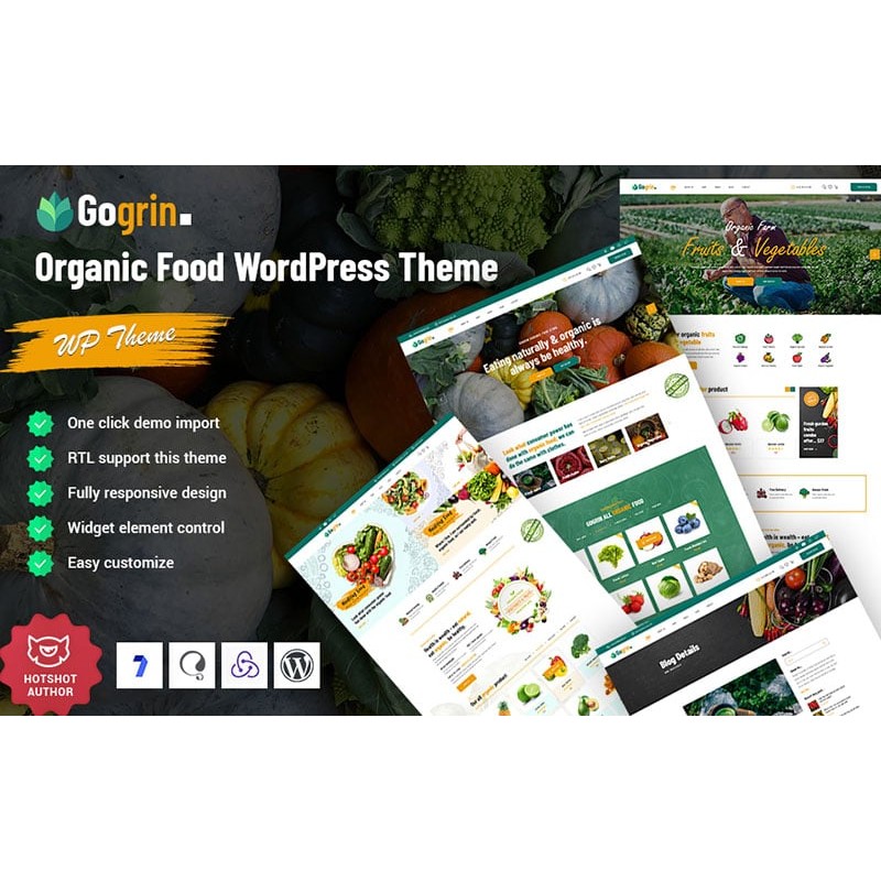 Gogrin - Organic Food Responsive WordPress Theme