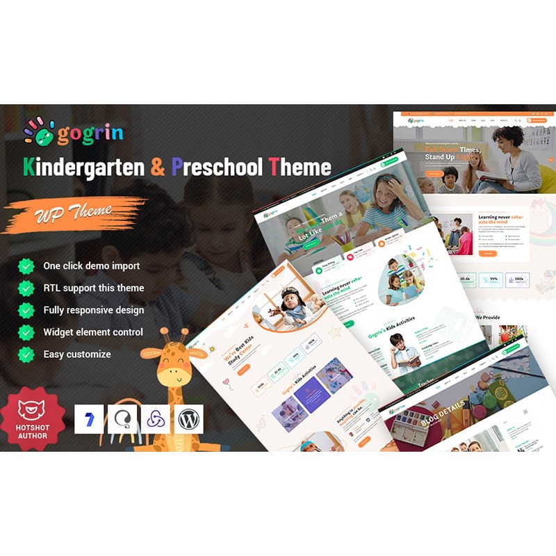 Gogrin - Kindergarten & Preschool WordPress Theme