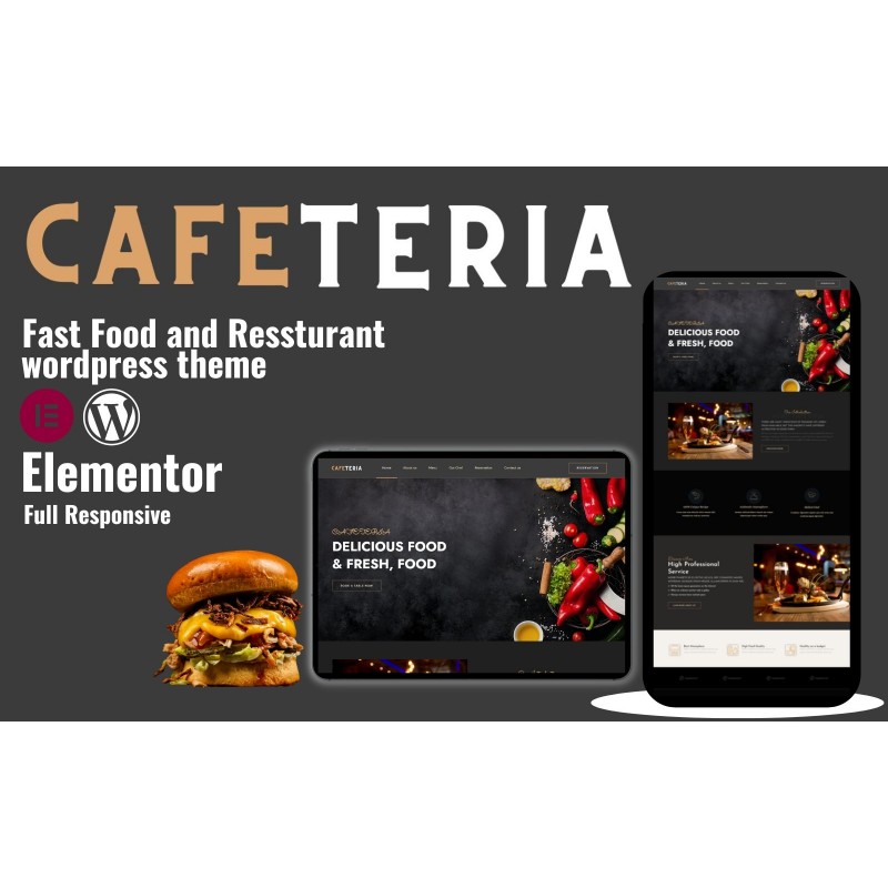 Cafeteria- Fast Food And Resturant WordPress Responsive Theme