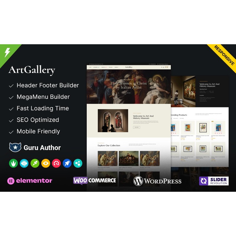 ArtGallery - Museum and Art Gallery WordPress Elementor Theme