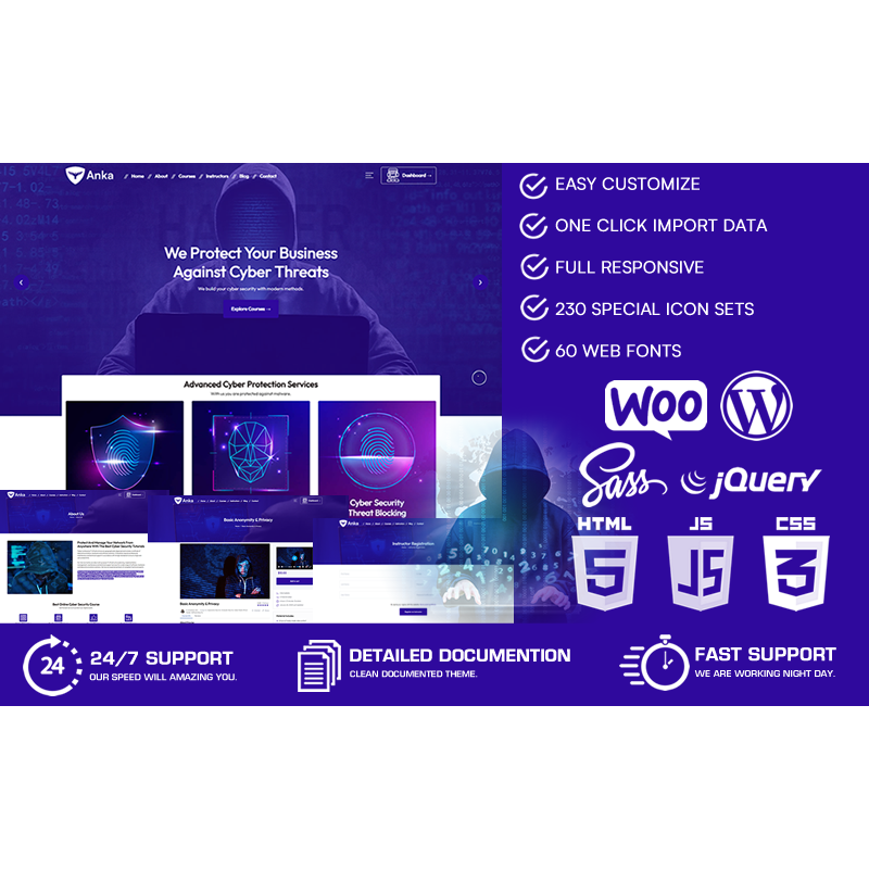 Anka - Cyber ​​Security & Online Cyber ​​Security WooCommerce WordPress Theme