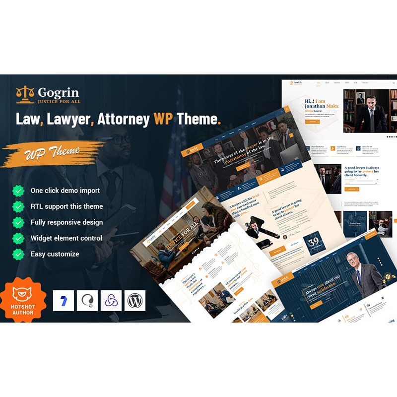 Gogrin - Law, Lawyer, & Attorney WordPress Theme
