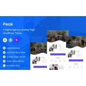 Peak - Digital Agency one page WordPress Theme