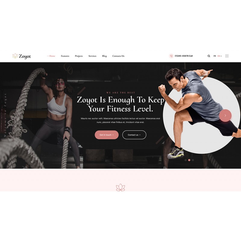 Zoyot - Sports and Fitness WordPress Theme