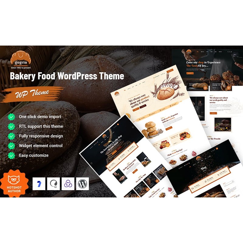 Gogrin - Bakery Food WordPress Theme