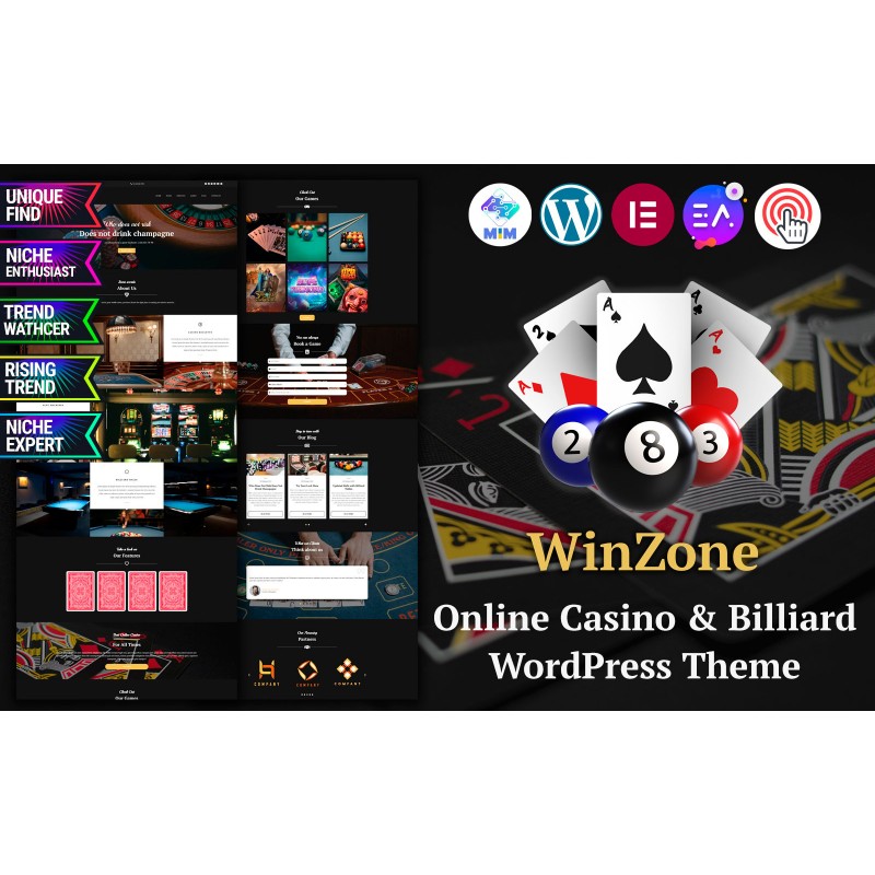 WinZone - Online Casino & Billiard WordPress Theme
