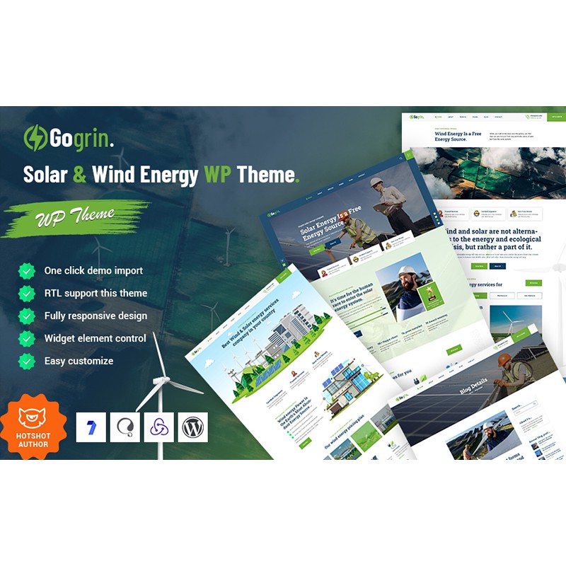Gogrin - Solar & Wind Energy WordPress Theme