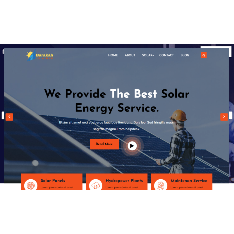 Baraka - Ecology & Solar Energy WordPress Theme