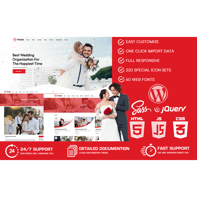 Wedda - Wedding Planner WordPress Theme