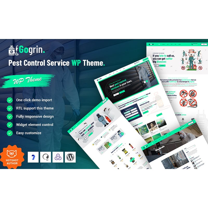 Gogrin - Pest Control Service WordPress Theme