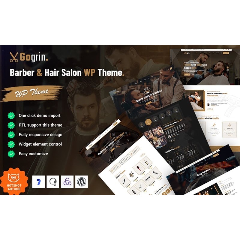 Gogrin - Barber & Hair Salon WordPress Theme