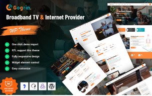 Gogrin - Broadband TV and Internet Provider WordPress Theme
